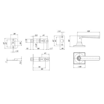 Ручка защелка DK710/BL BL-BK черный, фото 3