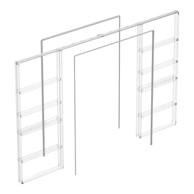 Комплект для обрамления пенала для двухстворчатой двери SLD.Comfort-PENAL frame 1800/2900 AL, фото 3