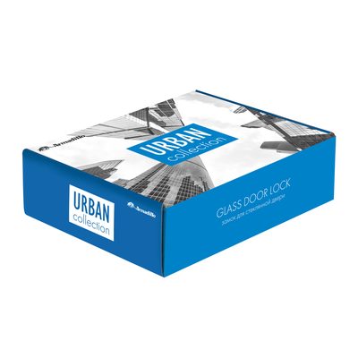 Комплект: замок+ручка для стеклянной двери Space.GL.LPZ BL черный, фото 2