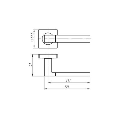 Ручка раздельная K.JK51.BASE BL-24 черный (белая коробка), фото 3
