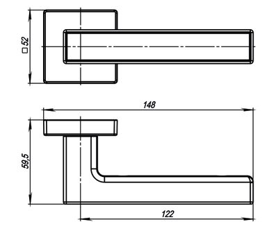 Ручка раздельная K.USQ52.SCREEN (SCREEN USQ8) SN/CP-3 матовый никель/хром, фото 3