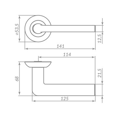 Ручка раздельная R.TL54.NEXT 105mm BL-24 черный, фото 2
