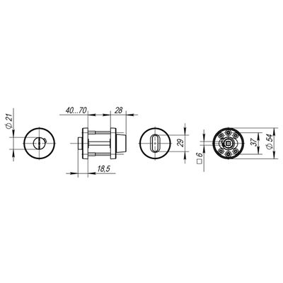 Ручка поворотная BK6.R.DSS304-02 (DSS-02-BK6) INOX 304, фото 3