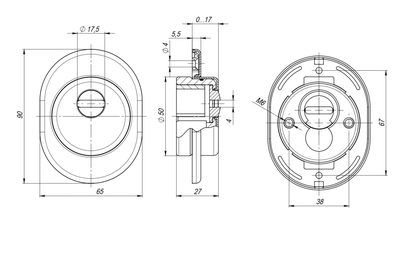 Броненакладка DEF.ECO/OV.4825 (DEF 4825 eco) SN-3 матовый никель, фото 3
