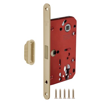 Корпус врезного замка MAGNM85C-50/BL INOX SSG-39 сатин. золото (блистер)