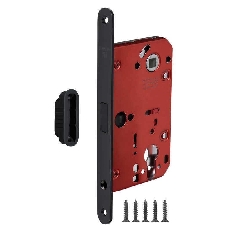 Корпус врезного замка MAGNM85C-50/BL INOX BL-24 черный (блистер)