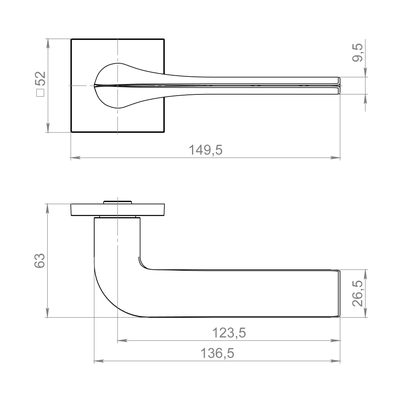 Ручка раздельная K.ZL52.MEDIANA SSG-39 сатинированный золото, фото 3
