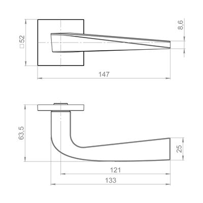 Ручка раздельная K.ZL52.SPIRAL SSC-16 сатинированный хром, фото 3