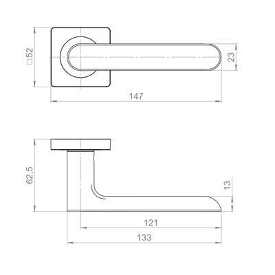 Ручка раздельная K.JK51.IND COSTA BL-24 черный (белая коробка), фото 3