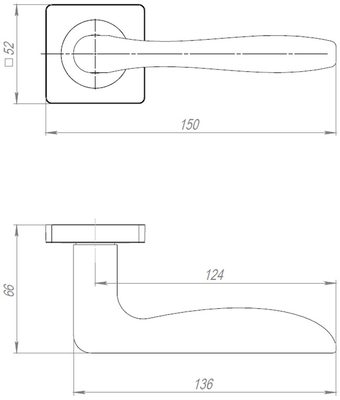 Ручка раздельная K.JK51.IND VOLTA BL-24 черный (белая коробка), фото 3