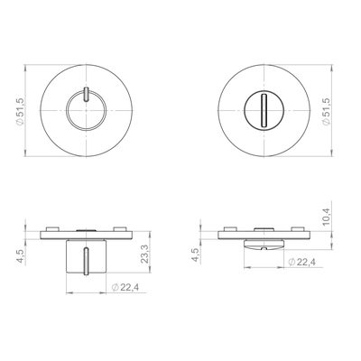 Ручка поворотная BK6.R.YM FSG-39 флор. золото, фото 3