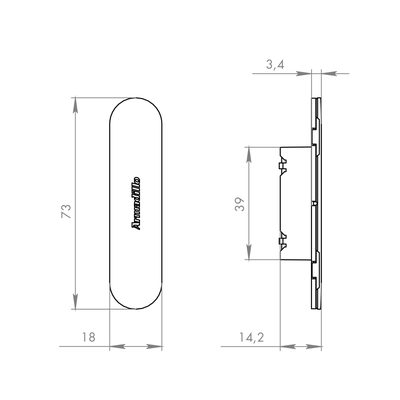 Ответная планка для деревянных коробов GRAVITY.PUSH SP01.73.18 WH Белый, фото 2