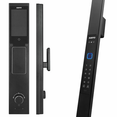 Электронный замок Sanyo D505 UsmartGo DM85 с WiFi, с распознаванием лиц,ручка-скоба 1800 мм, черный