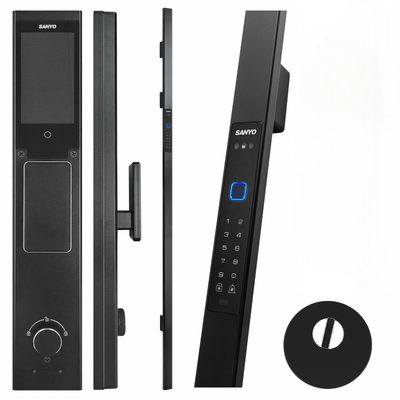 Электронный замок Sanyo D505 UsmartGo DM85 с WiFi, с распознаванием лиц,ручка-скоба 1800 мм, черный, фото 2