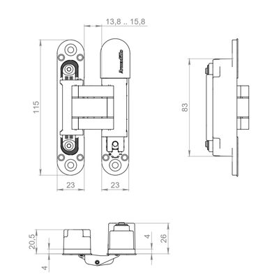 Петля скрытой установки U3D3000.VPG AC медь TECH, фото 3