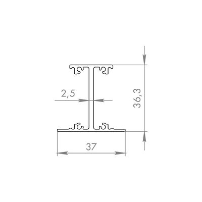 Соединительный профиль SLD.Comfort-PRO/3000 connector BL черный, фото 2