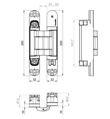 Петля скрытой установки U3D2800.TG BL черный, фото 2