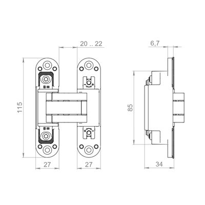 Петля скрытой установки U3D4100.VPG BL черный TECH, фото 2