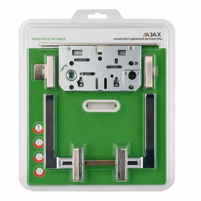 Комплект ручек с защелкой и поворотниками A/SET POLO JK.LN96.P SN-3 мат.никель