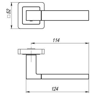 Ручка раздельная K.QL52.STYLE (STYLE QL) GR/CP-23 графит/хром, фото 3