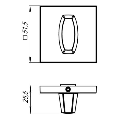 Ручка поворотная BK6.K.USS52 (WC-BOLT BK6 USS) BL-26 черный, фото 3