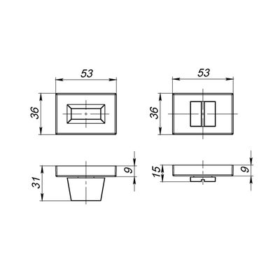 Ручка поворотная BK6.K.UCS36 (BK6 UCS) MWSC-33 итальянский тисненый, фото 3
