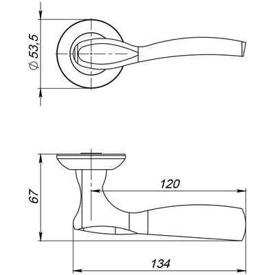 Ручка раздельная R.JR54.SILVA (SILVA JR) ABG-6 зелёная бронза, фото 3
