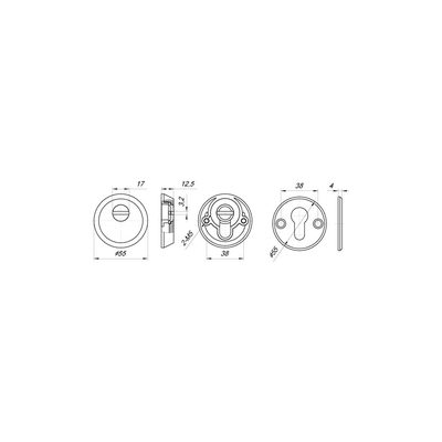 Накладка DEF.SH-al/R-EXT.5513 (A5513) тех упаковка, винт M5x90 SN матовый никель, фото 3
