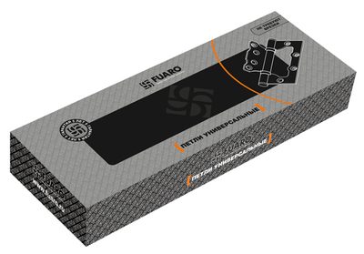 Петля универсальная без врезки IN4500W BL (500-2BB 100x2,5) черный матовый, фото 2