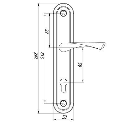 Ручка на планке HANDLE90.CRONA.04-85 (P90 8504 CRONA) AB бронза, фото 3