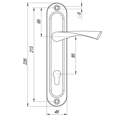 Ручка на планке HANDLE90.CRONA.18-85 (P90 8518 CRONA) AB бронза, фото 3