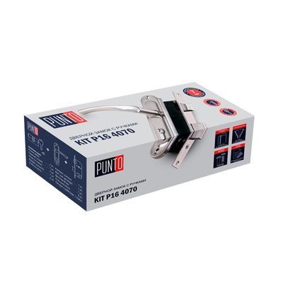 Замок цилиндровый в комплекте с ручкой LOCKSET16.CRONA.4070-1 (KIT P16 4070 CRONA) SN мат.никель, фото 2