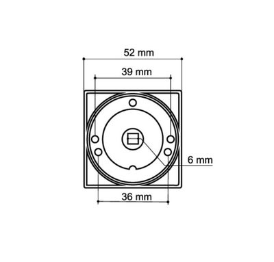 Ручка поворотная BK6.K.SQ52 (BK6/SQ) MWSC-33 итальянский тисненый, фото 3