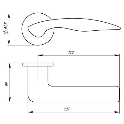 Ручка раздельная R.URS52.WAVE (WAVE URS) MWSC-33 итальянский тисненый, фото 3